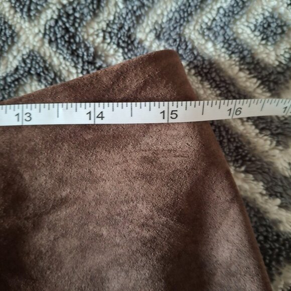 Eddie Bauer Vintage Seattle Suede Skirt Washable Leather Size 6 Brown - Picture 4 of 11